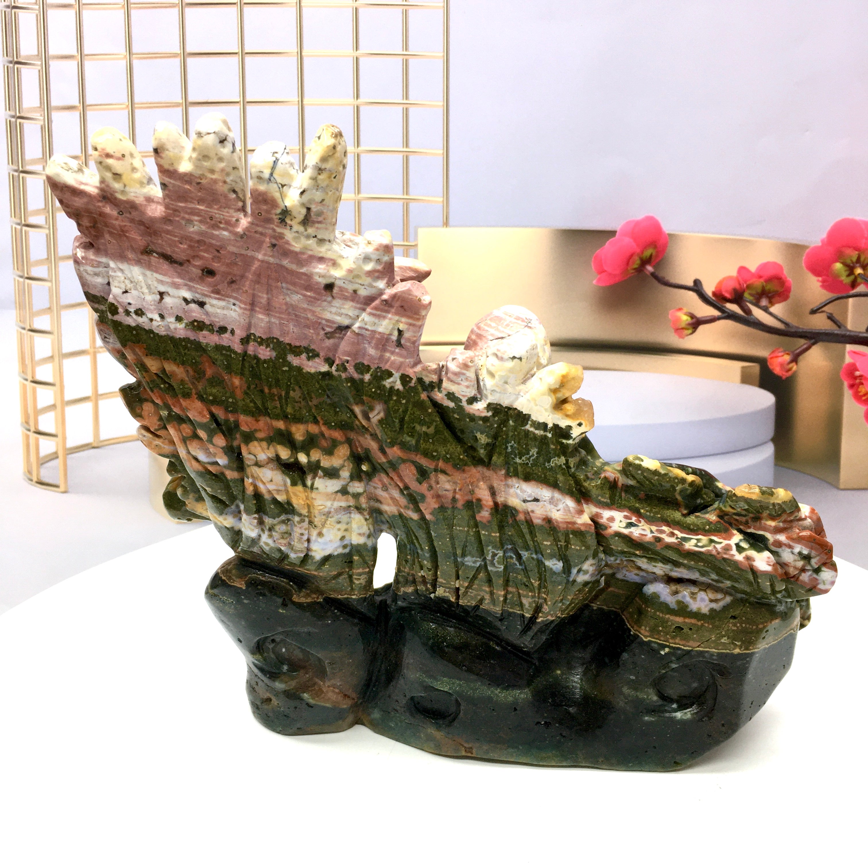 The Ocean Jade 8th vein Ocean World carving