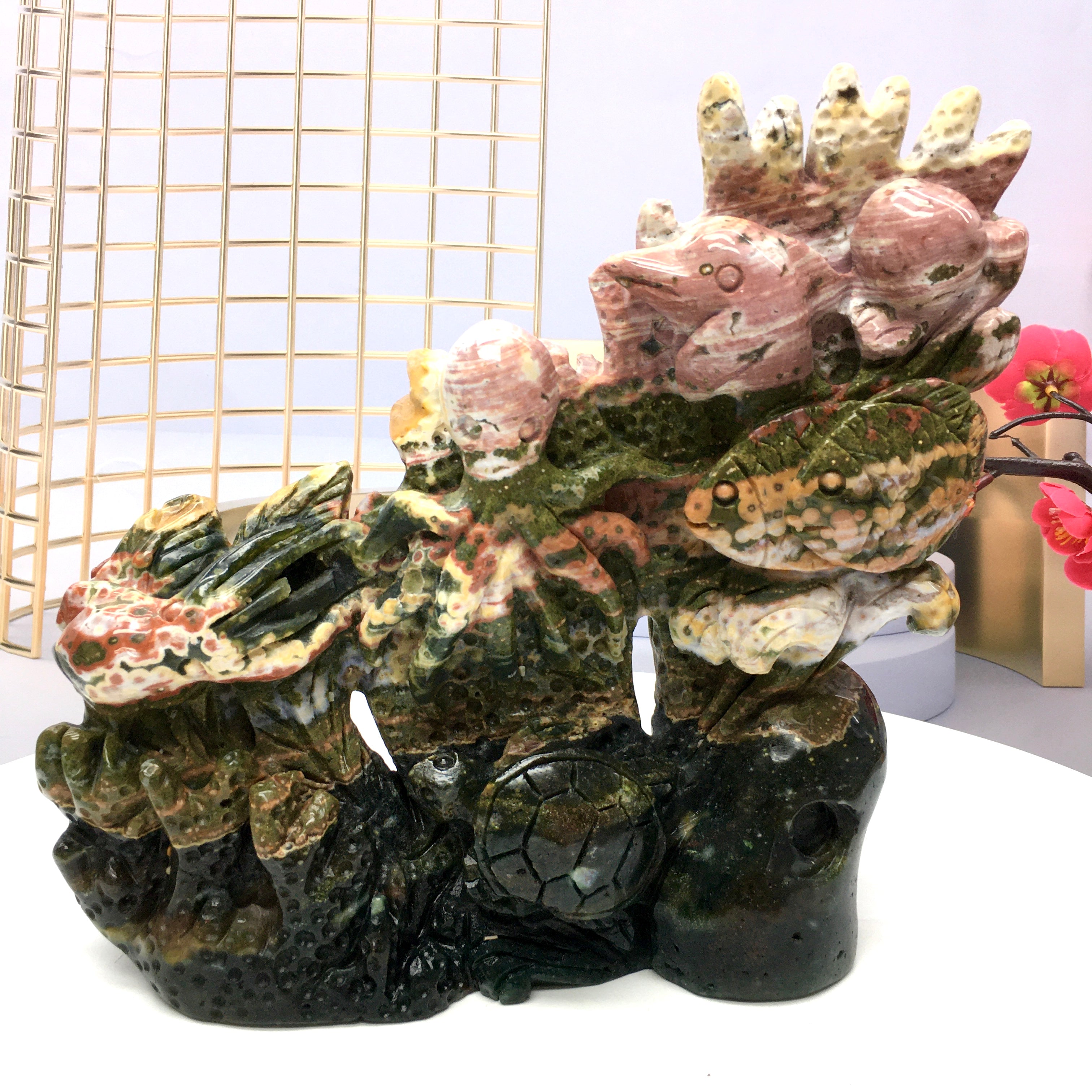 The Ocean Jade 8th vein Ocean World carving
