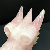 rose quartz dragon head            B6
