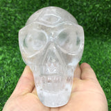 clear quartz alien skull    B15