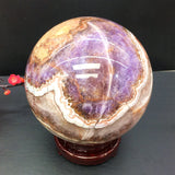 intergrowth sphere   (amethyst and agate and onxy)       B47