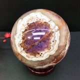 intergrowth sphere   (amethyst and agate and onxy)       B47