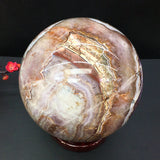 intergrowth sphere   (amethyst and agate and onxy)       B47