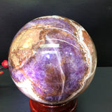 intergrowth sphere   (amethyst and agate and onxy)       B47