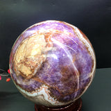 intergrowth sphere   (amethyst and agate and onxy)       B47