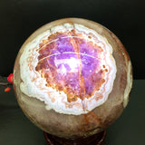 intergrowth sphere   (amethyst and agate and onxy)       B47