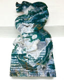 moss agate big dragon carving