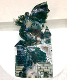 moss agate big dragon carving
