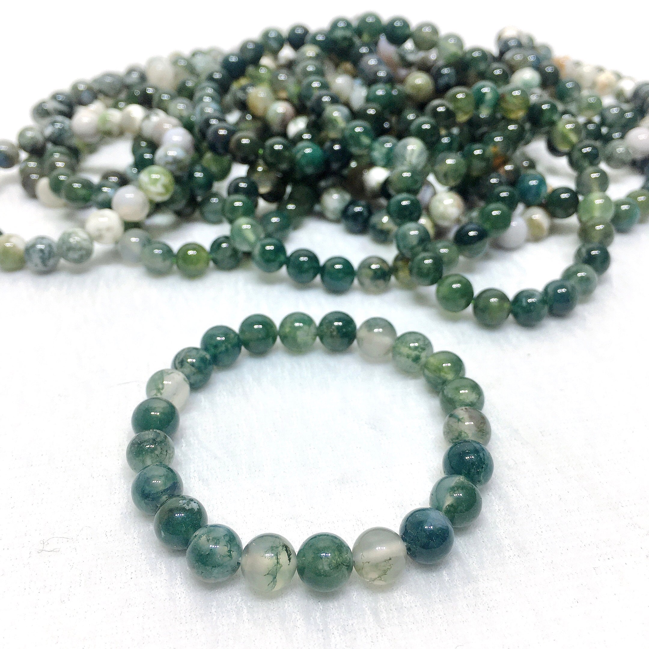 moss agate bracelet