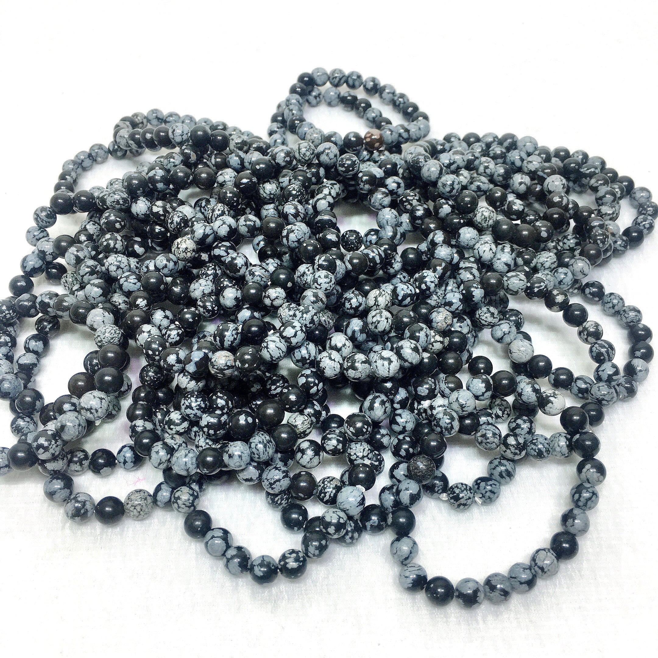 snowflake obsidian bracelet