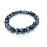 snowflake obsidian bracelet