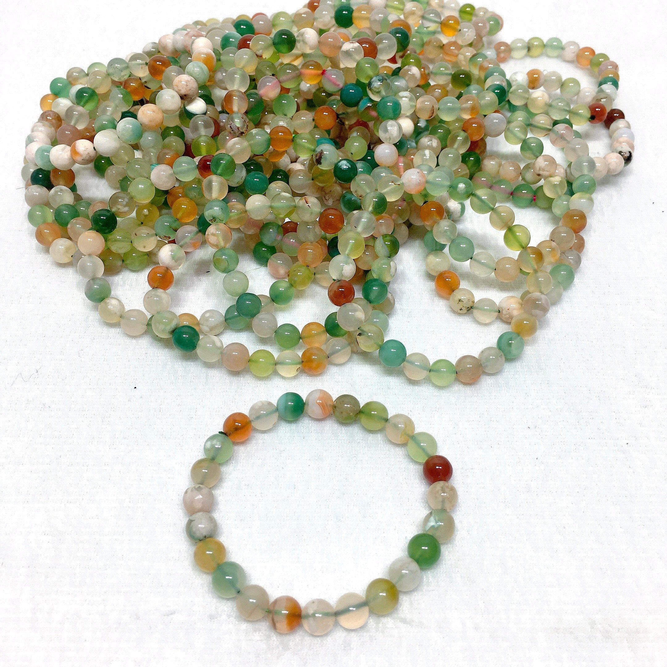 green floral bracelet