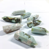 green floral agate tower