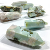 green floral agate tower