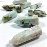 green floral agate tower